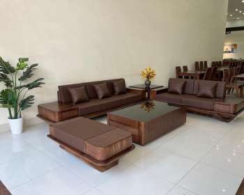 Sofa 2 văng chân phi thuyền gỗ sồi Nga - Đẳng cấp thực sự chính là đây - Dự báo mẫu hot 2023 của Châu Anh SF104